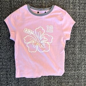 Kids Pink Floral T-Shirt